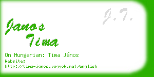janos tima business card